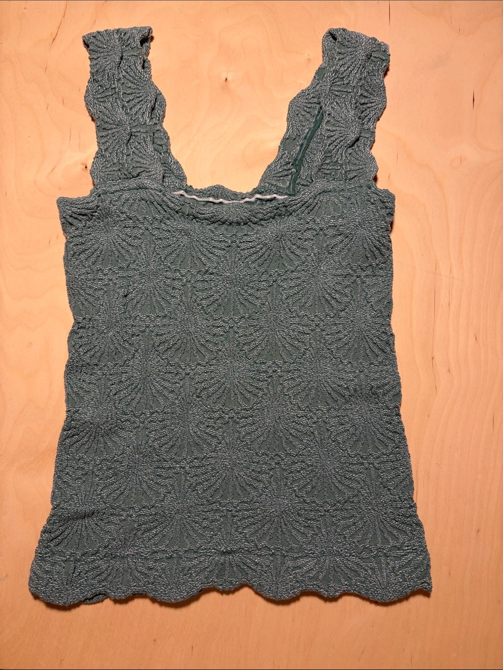 Intimately Free People Jade Teal Textured Tank Top